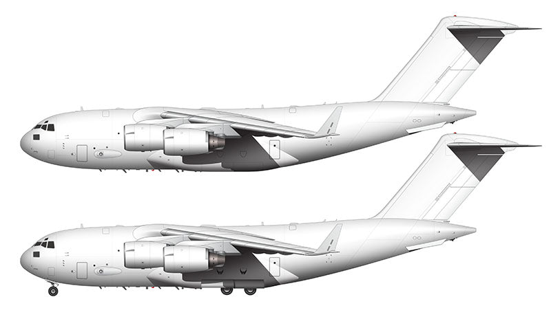 All White Boeing C-17 Globemaster III Template