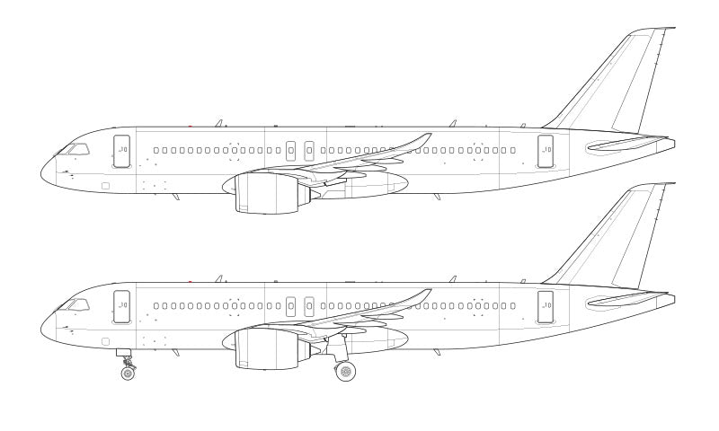 Comac C919 line drawing