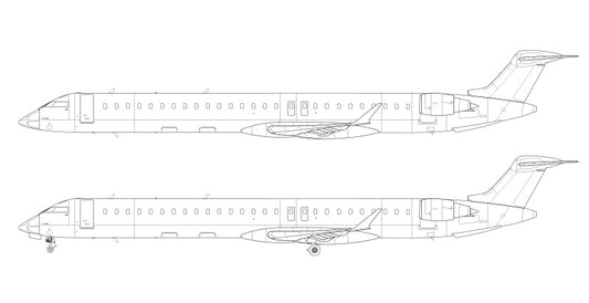 Bombardier Regional Jet 1000 (CRJ-1000) line drawing
