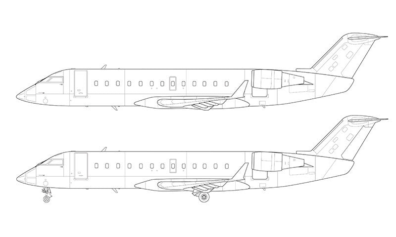 Bombardier Canadair Regional Jet 200 line drawing
