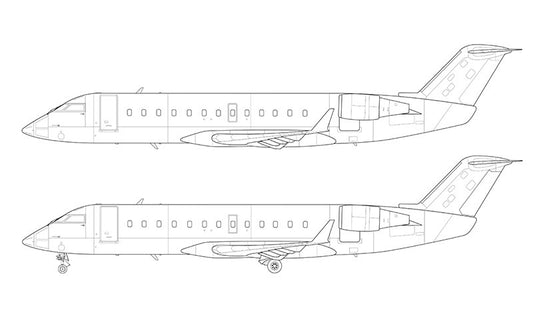 Bombardier Canadair Regional Jet 200 line drawing
