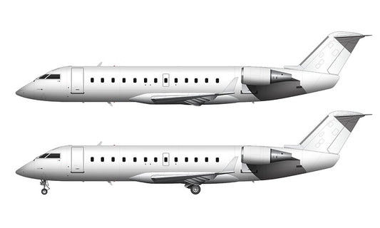 All White Bombardier Canadair Regional Jet 200 template