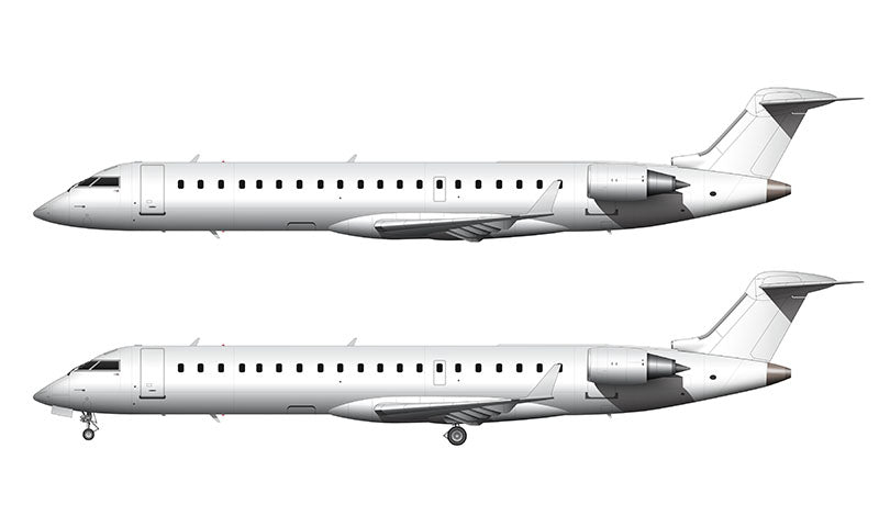 All White Bombardier Canadair Regional Jet 700 template