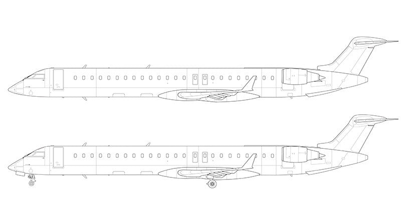 Bombardier Canadair Regional Jet 900 line drawing