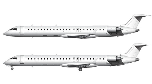 All White Bombardier Canadair Regional Jet 900 template