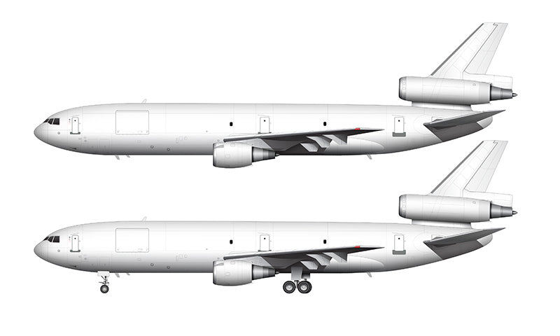 All White McDonnell Douglas DC-10-30F / MD-10 template
