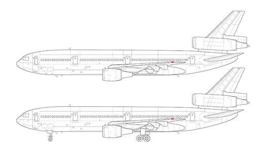 McDonnell Douglas DC-10-30 line drawing