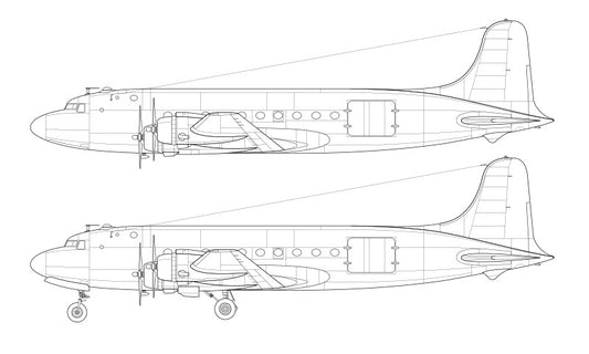 Douglas DC-4 line drawing