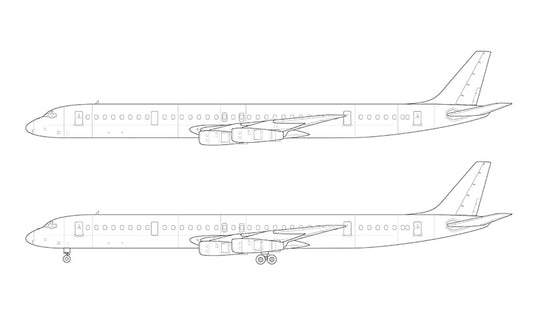 Douglas DC-8-61 line drawing