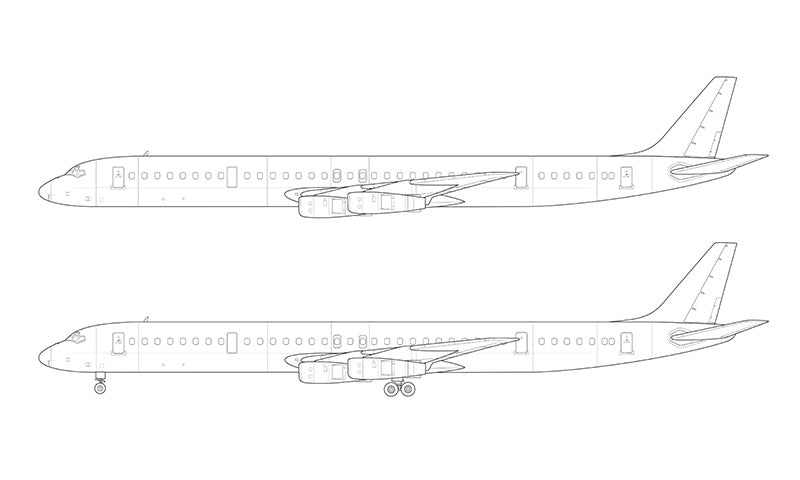 Douglas DC-8-61 line drawing