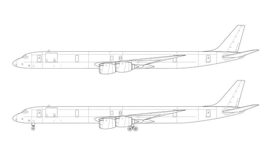 Douglas DC-8-73(CF) line drawing