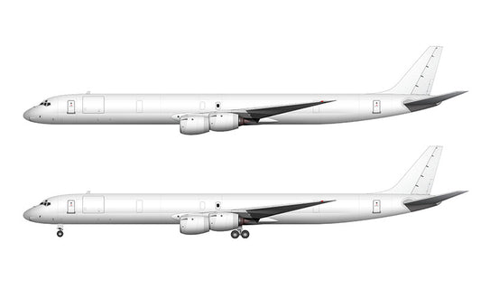All White Douglas DC-8-73(CF) template