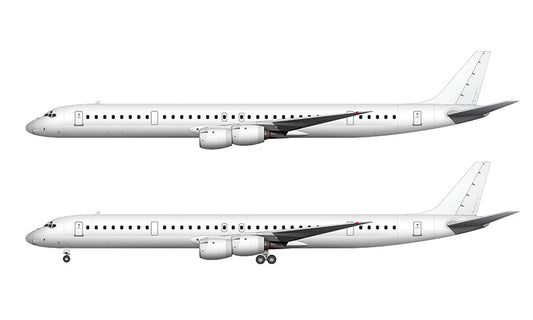 All White Douglas DC-8-73 template