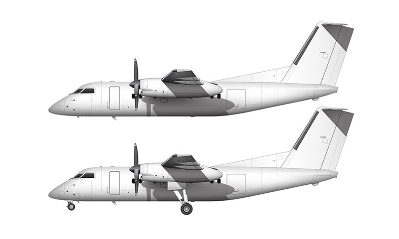 All White De Havilland DHC-8-200 template