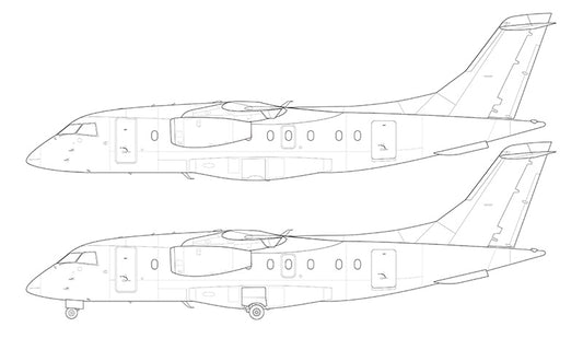 Dornier 328JET line drawing