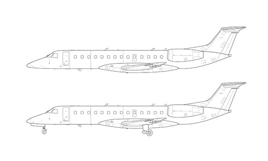 Embraer 135 line drawing