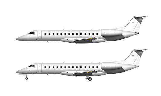 All White Embraer 135 template