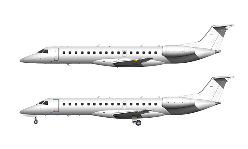 All White Embraer 140 template