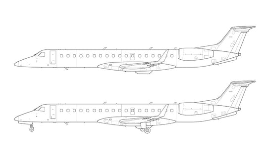 Embraer 145XR line drawing