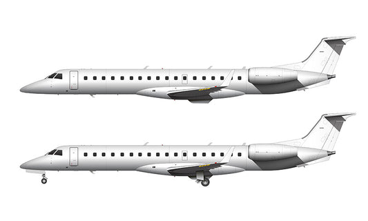 All White Embraer 145XR template