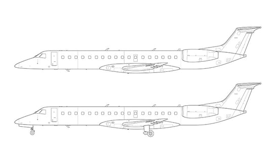 Embraer 145 line drawing
