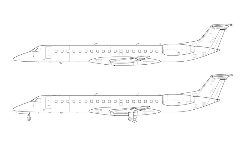 Embraer 145 line drawing
