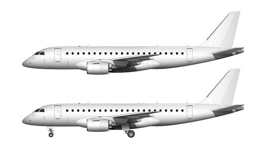 All White Embraer 175-E2 template