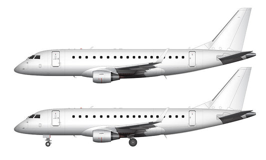 All White Embraer 175 template