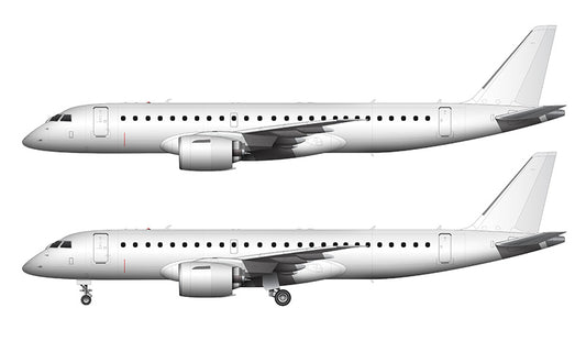 All White Embraer 190-E2 template