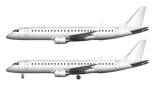 All White Embraer 190 template