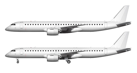 All White Embraer 195-E2 template