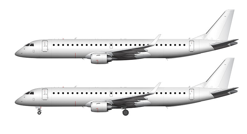 All White Embraer 195 template