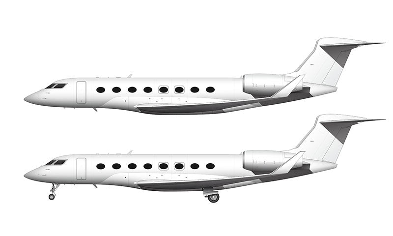 All White Gulfstream G650ER (G-VI) template