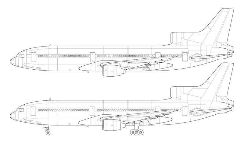 Lockheed L-1011-1 line drawing