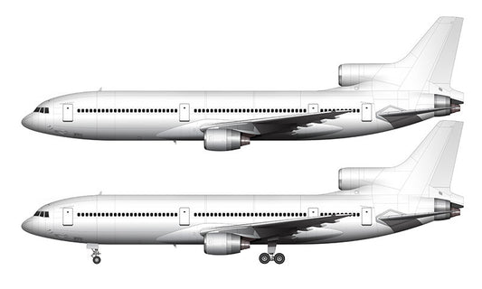All White Lockheed L-1011-1 template