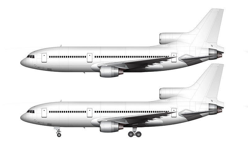 All White Lockheed L-1011-500 template