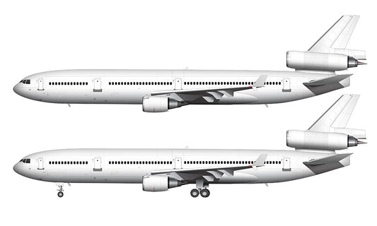 All White McDonnell Douglas MD-11 with GE engines template