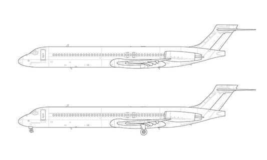 McDonnell Douglas MD-87 line drawing