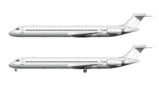 All White McDonnell Douglas MD-90 template