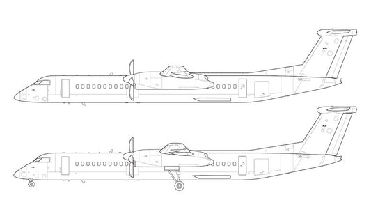 Bombardier DHC-8-402 Q400 line drawing