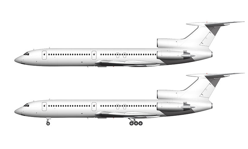 All White Tupolev Tu-154M template