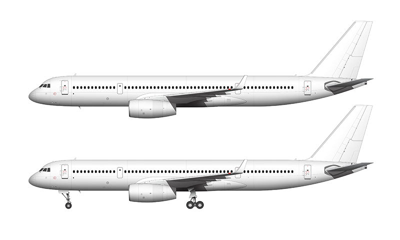 All White Tupolev Tu-204-100 template