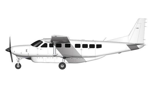 All White Cessna 208 Grand Caravan template