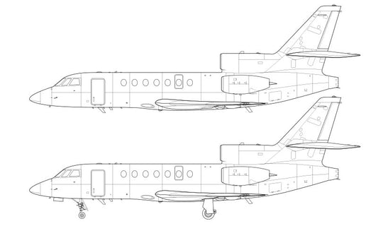 Dassault Falcon 50 / 50EX line drawing